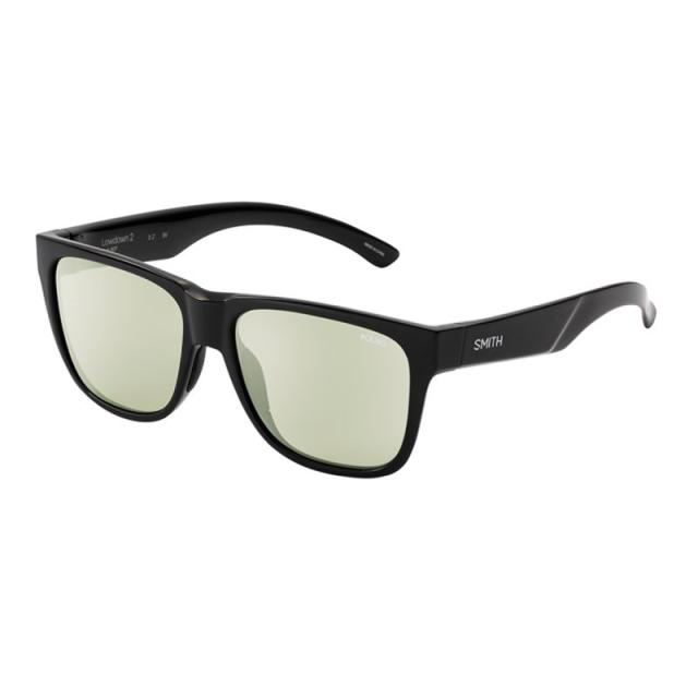 SMITH ローダウン2 POLARX Lowdown 2 Black X-Light Green 37 Silver Mirror