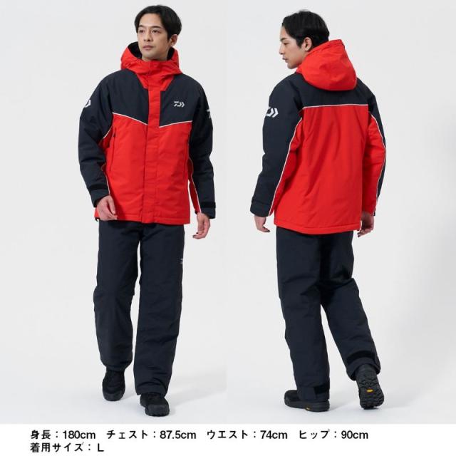 ダイワ DW-3425 レインマックス ハイロフト ウインタースーツ 2XL レッド