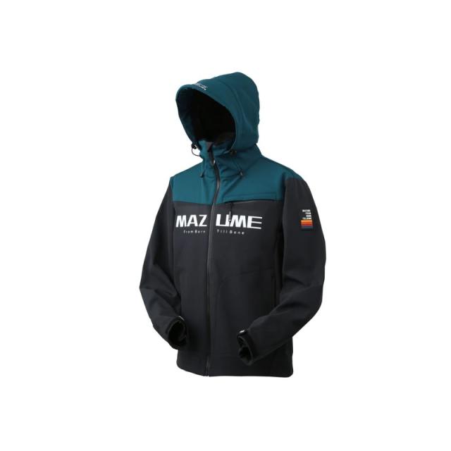 オレンジブルー MZFW-876 mazume ウインドカットジャケット ダブルトーン L インクブラック×ダークターコイズ / 防寒着 防寒ウェア ジャケット