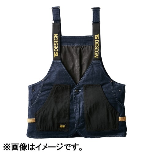 ベスト　エプロン　2WAY　アウトドアにも最適　ストレッチ性　ワーク用　仕事着　藤和 TS DESIGN 5138 マルチツールエプロンベスト ネイビー
