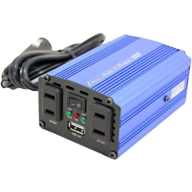 メルテック(Meltec)  車載用 インバーター 2way USB&コンセント  SIV-150