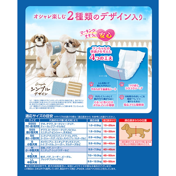 《まとめ買い 8袋セット》 ユニチャーム　マナーウェア　男の子用　Mサイズ　小〜中型犬用　モカストライプ・ライトブルージーンズ　42枚_1