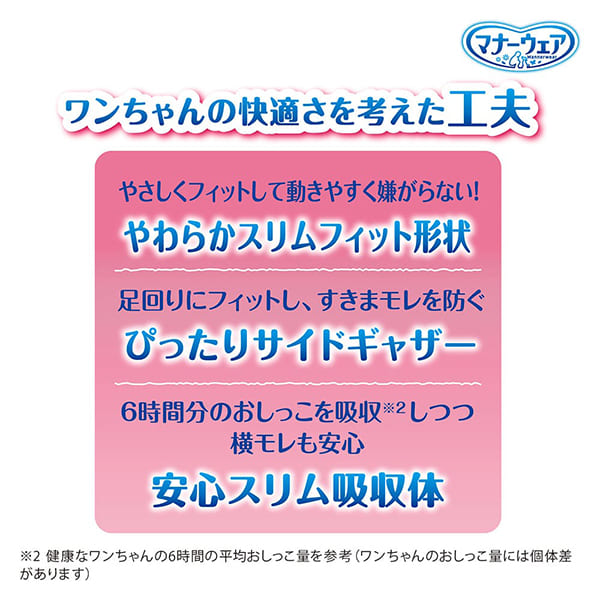 《まとめ買い 8袋セット》 ユニチャーム　マナーウェア　女の子用　ＳＳサイズ　超小〜小型犬用　モーヴピンクドット・ピンクチェック　38枚_4