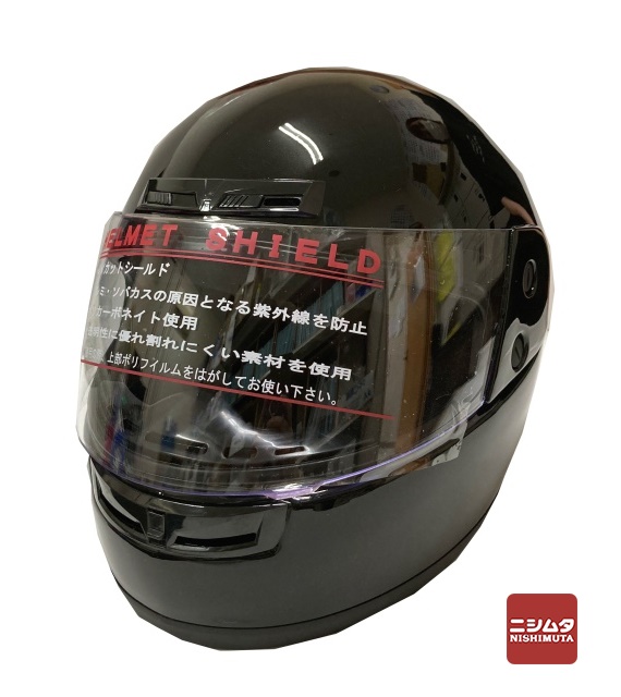 ユニカー工業 バイク ヘルメット BH-35K フルフェイスヘルメット メタリックブラック