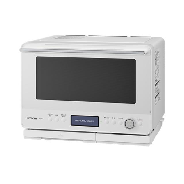 日立 HITACHI 30L 過熱水蒸気 オーブンレンジ ヘルシーシェフ MRO-W1B-W フロストホワイト ワイド フラット庫内 【同梱不可】