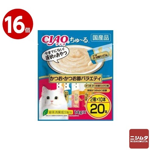 《16個セット》いなば CIAO ちゅ~る かつお・かつお節バラエティ 14g×20本