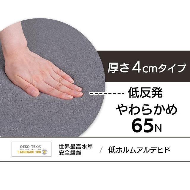 アイリスオーヤマ マットレス ダブル 低反発 厚さ4cm ウレタン リバーシブルカバー MATK4-D_1