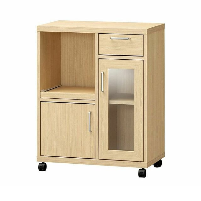 白井産業 フルニコ 家電収納キャビネット FUL-8065SLNA ナチュラルブラウン_1