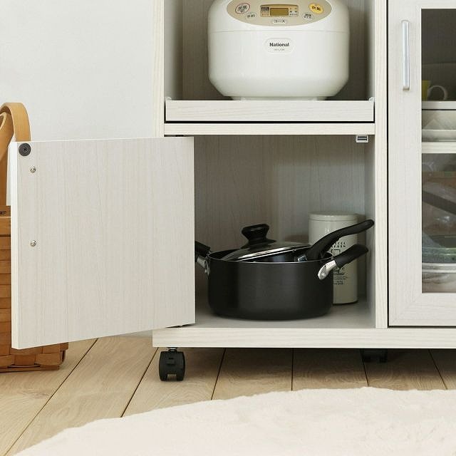 白井産業 フルニコ 家電収納キャビネット FUL-8065SLNA ナチュラルブラウン_6