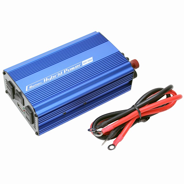 Ｍｅｌｔｅｃ　12Ｖ車用　インバーター　ＵＳＢ＆コンセント ＳＩＶ−500