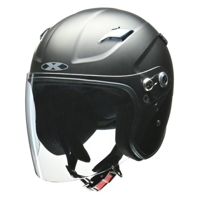 リード工業(LEAD)  RAZZO STRADA (ラッツォ ストラーダー) バイクヘルメット セミジェット X-AIR  マットブラック フリーサイズ  125cc以下用
