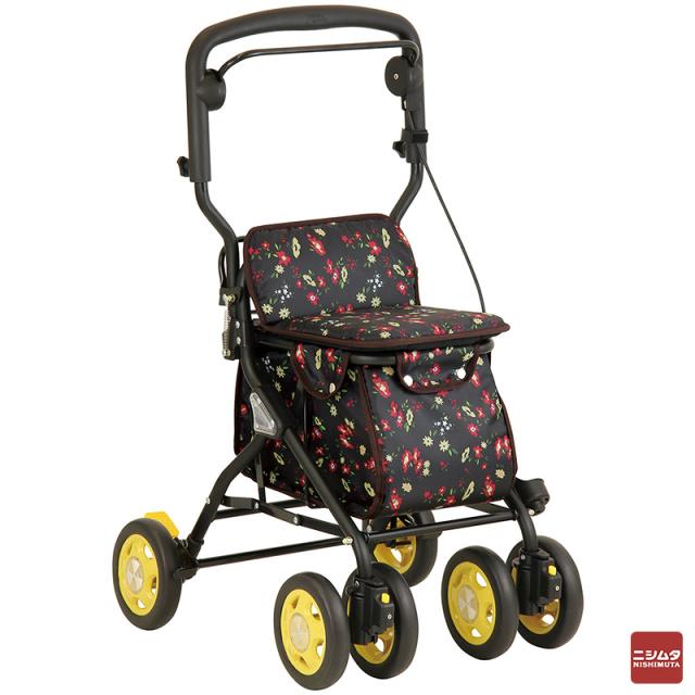 【外箱に少々難あり・中身は新品です】 幸和製作所 シルバーカー ルーティ ブラック SIMD01-BK 【ｍ特】