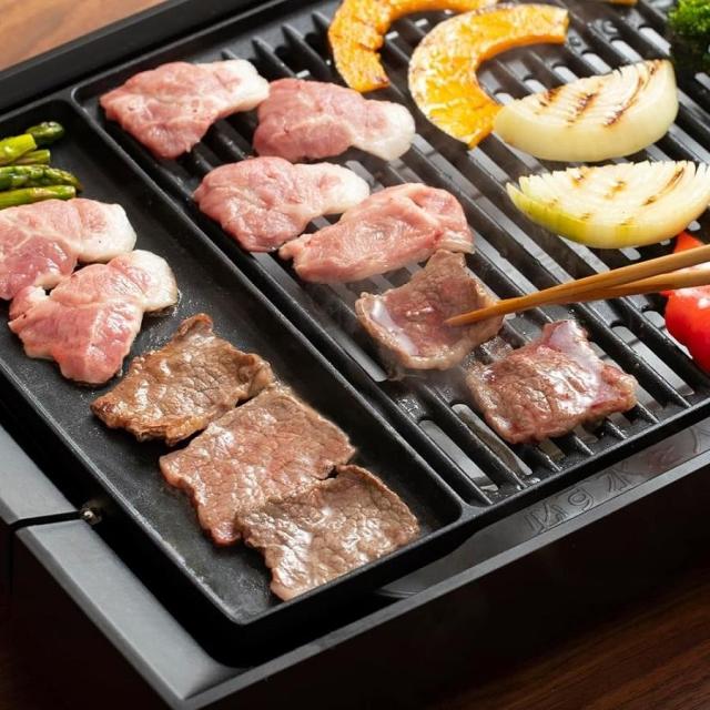 ピーコック 電気焼肉器 WY-E130-B ブラック ホットプレート 油はね 焼肉 減煙 卓上_1