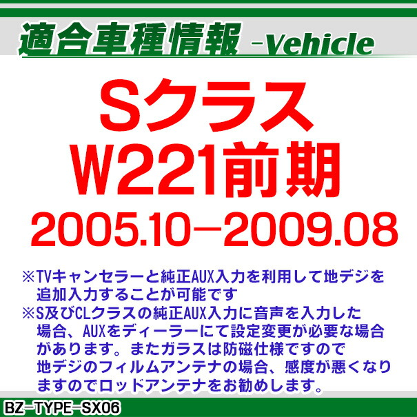 (受注生産品) BENZ TYPE SX06 AVインターフェイス ベンツ Sクラス W221 前期 (2005.10-2009.08 H17.10-H21.08) MercedesBenz メルセデスベンツ (インターフェイス 地デジ 割り込み 純正モニター 後付け 映像機器 バックカメラ インターフェイスジャパン 車用品)_1