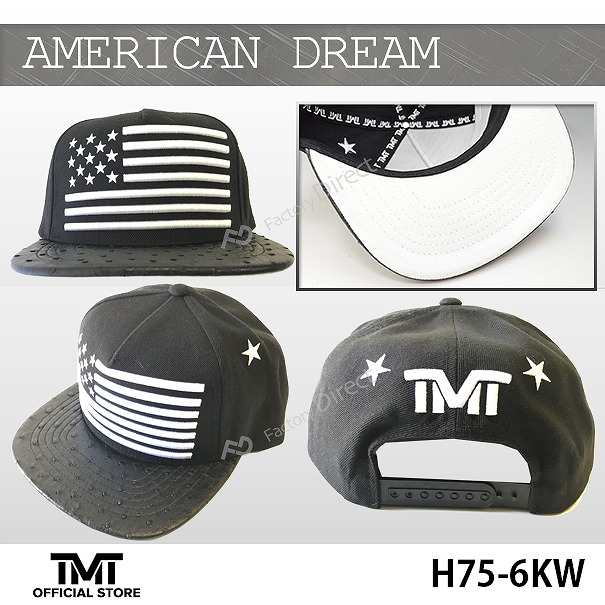 tmt-h75-6kw THE MONEY TEAM ザ・マネーチーム AMERICAN DREAM キャップ 黒ベースx白色国旗 刺繍(TMT  フロイド・メイウェザー 帽子 ストの通販はau PAY マーケット - ファクトリーダイレクトJAPAN