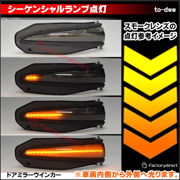 ll-to-dwe-sm03 (シーケンシャル点灯 スモークレンズ) HARRIER ハリアー (80系 R02.06以降 2020.06以降) TOYOTA トヨタ LEDドアミラーウインカーランプ (車 サイドミラー 外装灯 流れるウインカー ウィンカーレンズ サイドウインカー シーケンシャルライト)_3