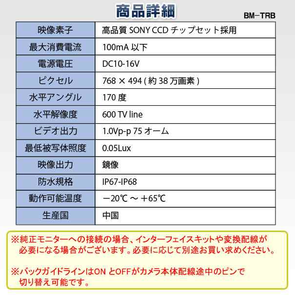 rc-bm-trbs04 3シリーズ F30 F31(前期後期) BMW 車種別設計CCD バック