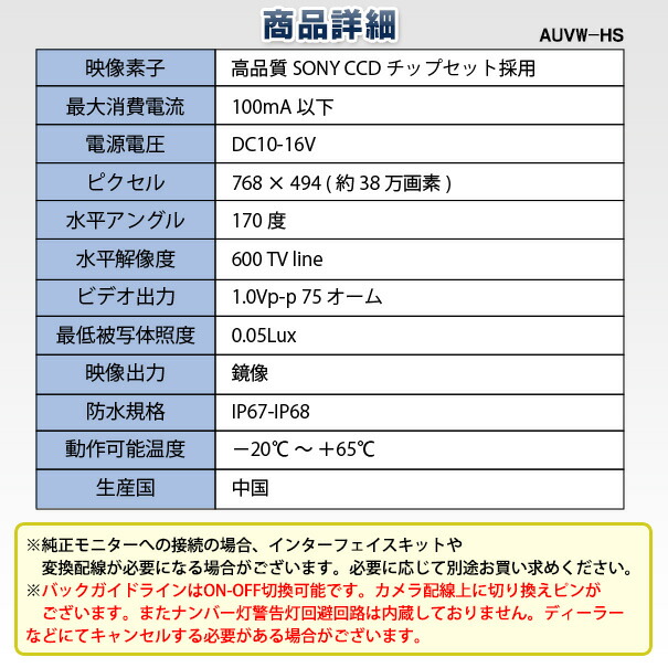 rc-auvw-hs09 SONY CCD バックカメラ Q5 (Typ 8R 2009-2017 H21-H29) Audi アウディ純正ナンバー灯交換タイプ(アウディ バック カメラ CCDバックカメラ パーツ ライセンスランプ リアカメラ カスタム カスタムパーツ 車 改造 車用 車用品 アクセサリー)_6