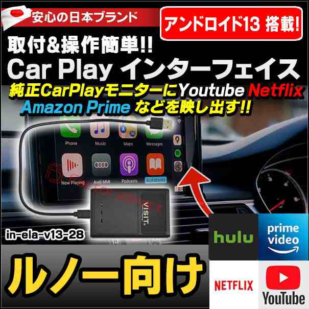 in-ela-v13-28 VISIT社製 CarPlay アダプター インターフェイス