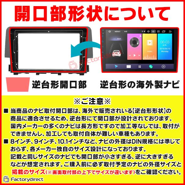 ca-un22-2079a 10.1インチ逆台形用 ナビスタンド (国産ナビ取付不可) ナビ取付フレーム ディスプレイオーディオ向け オーディオフェイスパネル (内装 ナビ 車 パーツ カーナビ オーディオ カーオーディオ 車内 部品 取り付け カー用品)の通販は