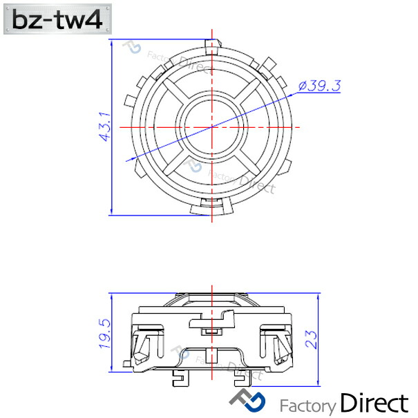 fd-bz-tw4-03 Cクラス S205 ワゴン (2014-2021 H26-R03) MercedesBenz メルセデスベンツ 純正交換 ツィーター カプラーONトレードイン (車 スピーカー カースピーカー ツィーター ツイーター カーオーディオ カスタム パーツ 車載スピーカー ドレスアップ)_6