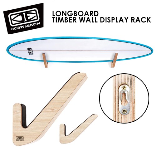 O&E オーシャンアンドアース ボードラック●LONGBOARD TIMBER WALL DISPLAY RACK ロングボード ティンバーウォールディスプレイラック