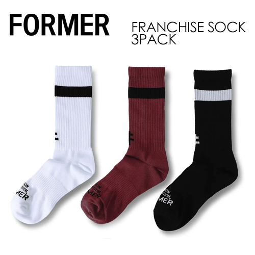 FORMER フォーマー クレイグ・アンダーソン デーン・レイノルズ 靴下 くつ下 ソックス 3足パック●FRANCHISE SOCK 3 PACK 4,715円