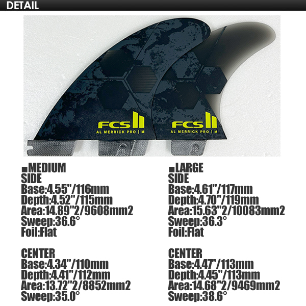FCS2 FCSII フィン　AM アルメリック PG Pro Lサイズ FCS2 FCSII フィン AM アルメリック PG Pro Lサイズ FCS II AL MERRICK