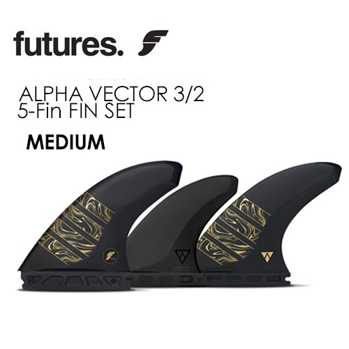 FUTUREFINS フューチャーフィン トライフィン クアッド●ALPHA VECTOR 3/2 5-Fin FIN SET MEDIUM