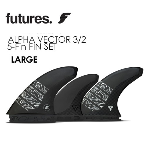 FUTUREFINS フューチャーフィン トライフィン クアッド●ALPHA VECTOR 3/2 5-Fin FIN SET LARGE