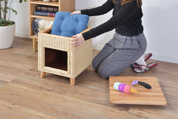 AZUMAYA ペットハウススツール PET-63 完成品 W40×D40×H45 送料無料_6