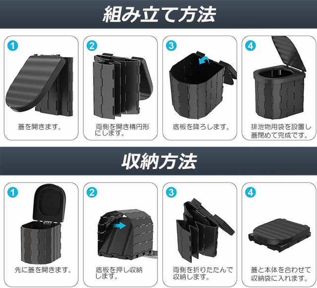 簡易トイレ 非常用 災害用 テント 水洗 3個セット ポータブルトイレ