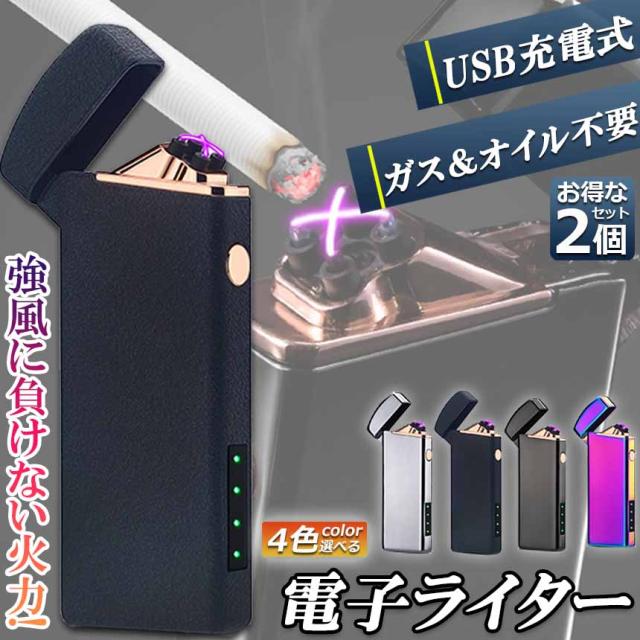 電子ライター プラズマ ライター usb ライター 2個セット 小型 充電式