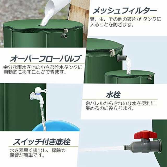 2個セット 貯水タンク 100L 家庭用 浄水 水やり 雨水タンク 防災