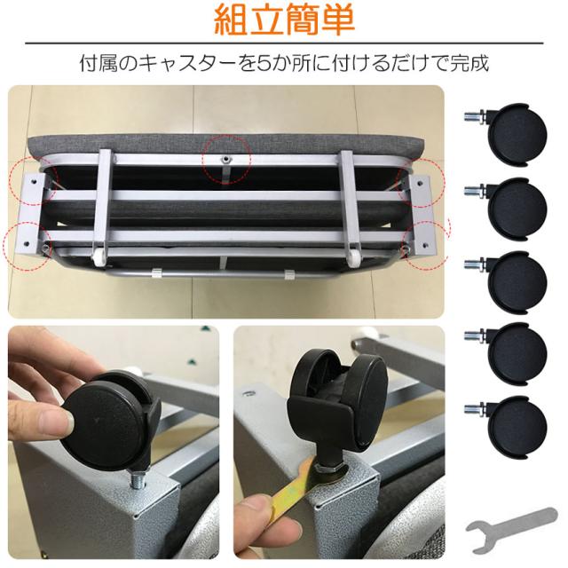 おりたたみベッド シングル コンパクト S 軽量 三折り 簡易ベッド 室内 折り畳み ベッド 組立簡単 キャスター 介護ベッド プレゼント 小型 持ち運び便利 収納 簡易 ワンルーム 80x180x22cm_7