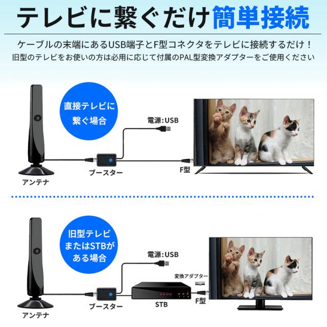 動作確認済み TV テレビ ブースター 地デジ UHF BS CS FM 混合 BOOSTER FUBCA33 マスプロ 室内アンテナ アンテナ テレビ 4個セット テレビアンテナ ポータブル