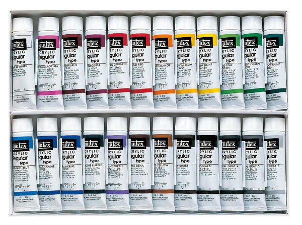 リキテックス レギュラー 24色セット 6号(20ml)チューブ 伝統色 24色セット  アクリル絵具 Liquitex