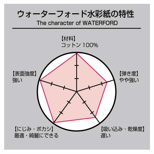 ウォーターフォード水彩紙 ホワイト 中判（560×760mm）425g 荒目 10枚