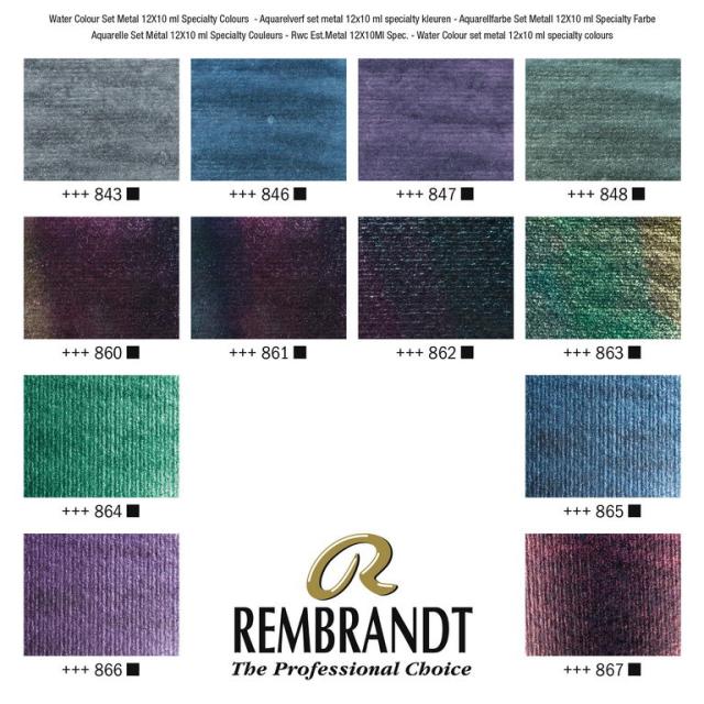 レンブラント 透明水彩絵具10ml スペシャリティ12色セット (426662) ターレンス_1