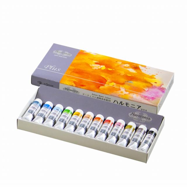 クサカベ ハルモニア 【プラス】12色セット（No.13〜No.24） 透明水彩絵具セット