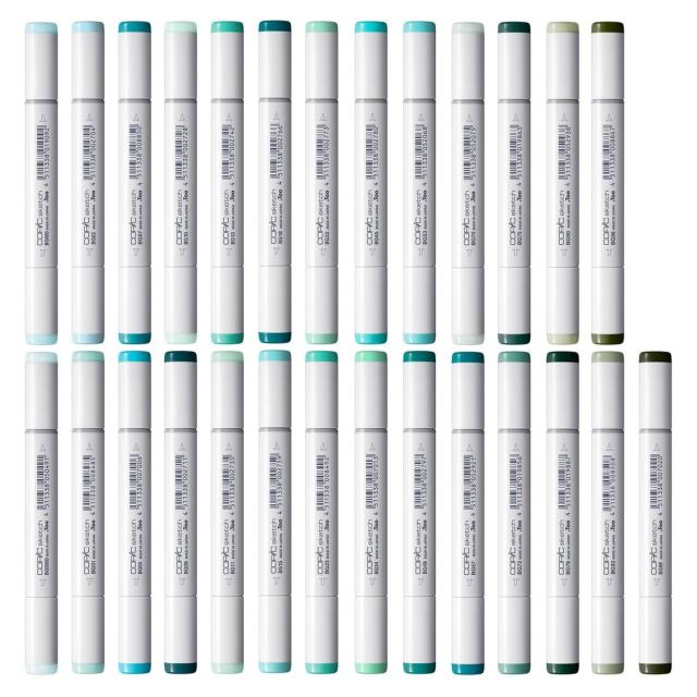 コピックスケッチ BG (Blue Green) 系全27色セット