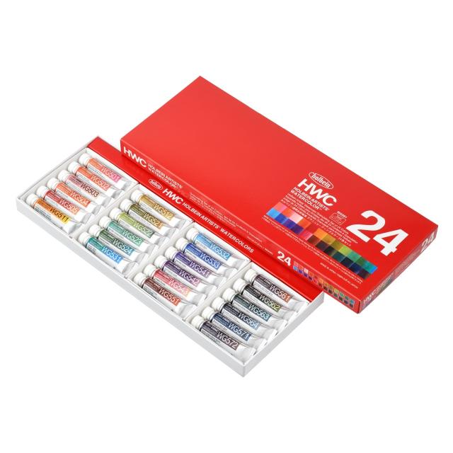 ホルベイン 透明水彩絵具 2号(5ml) WG591 グラニュレーティングカラー24色セット (013591) グラニュレーティングカラーズ（分離色）_1