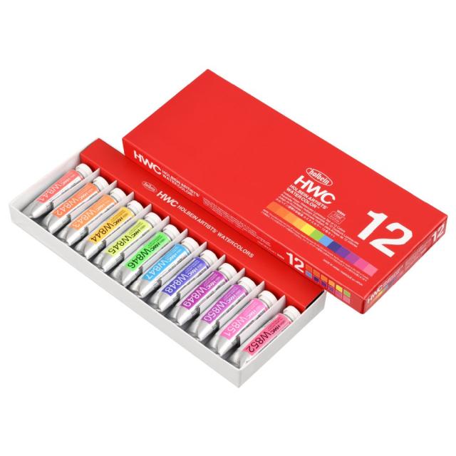 ホルベイン透明水彩絵具 15ml 5号 W894 ルミナスカラー12色セット (12894)_1