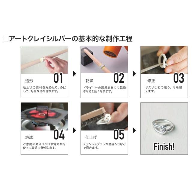 アートクレイシルバーST(耐硫化タイプ) 粘土タイプ 40g A-0090_3