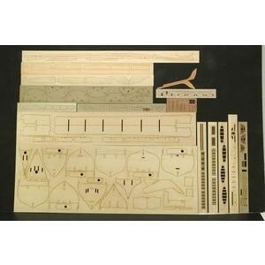 ウッディジョー木製帆船模型1/100カティサーク[帆無し]レーザーカット加工