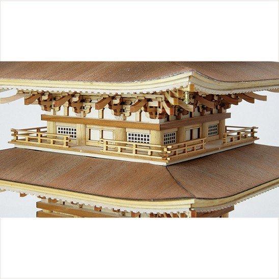 ウッディージョー 1/75 木製建築模型 興福寺五重塔 組立完成品