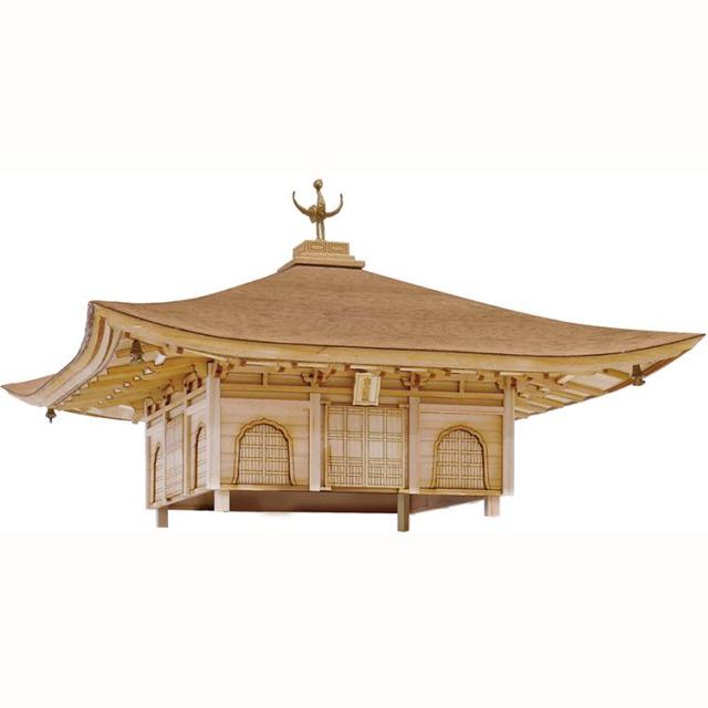 WoodyJOE 金閣寺 木製模型 建築モデル 木製組立キット】1/75 鹿苑寺