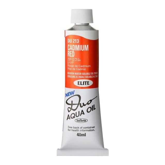 [3本セット] ホルベイン DUO 9号 40ml DU213 カドミウムレッド (023213) 水可溶性油絵具