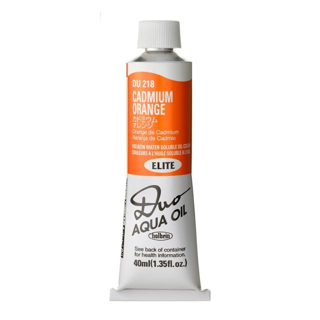 [3本セット] ホルベイン DUO 9号 40ml DU218 カドミウム オレンジ (023218) 水可溶性油絵具