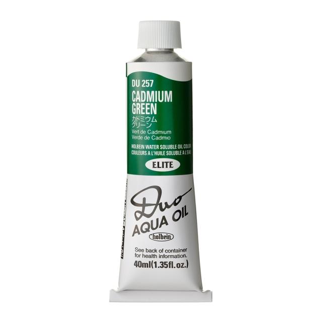 [3本セット] ホルベイン DUO 9号 40ml DU257 カドミウム グリーン (023257) 水可溶性油絵具